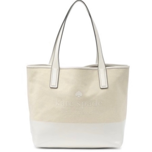 Kate Spade ♠️ NWT White Logo Tote Bag - Picture 6 of 8